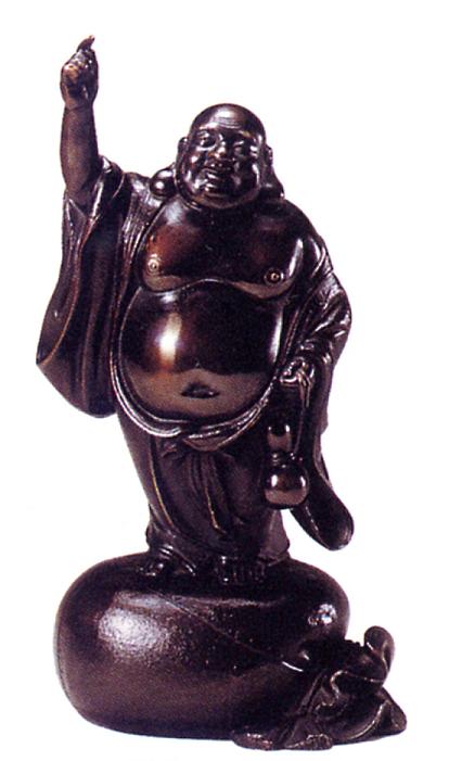 仏像 七福神■ 布袋 ■高村泰正作 証付■銅製 【高岡銅器】のサムネイル