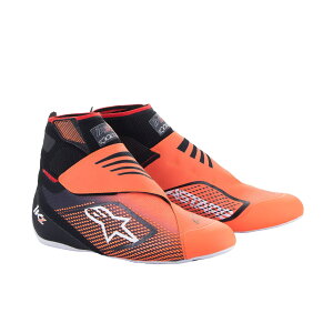alpinestars(ApCX^[Y) J[gV[Y TECH-1 KZ V2 SHOES (TCYUSDF9) 156 BLACK ORANGE FLUO