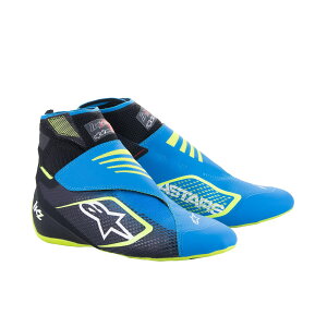 alpinestars(ApCX^[Y) J[gV[Y TECH-1 KZ V2 SHOES (TCYUSDF8.5) 1795 BLACK ENAMEL BLUE YELLOW FLUO
