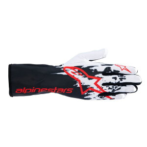 alpinestars(ApCX^[Y) J[gO[u TECH-1 K V3 GLOVES STCY 123 BLACK WHITE RED [FIA8877-2022KiK]