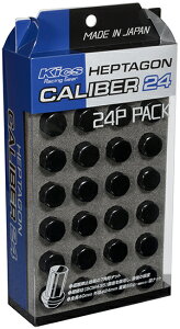 �L���[�G�C�iKYO-EI) HEPTAGON �L�����o�[24 BLACK M12×P1.5 �u���b�N/40mm (�i�b�g24��) [HPC01K-24]