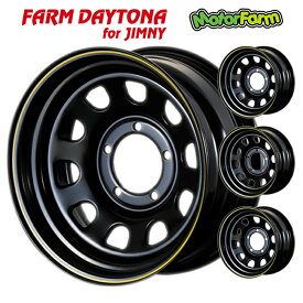 Motor Farm (モーターファーム) DAYTONA (デイトナ) 16x6J 5H/139.7 -18 ブラック/イエローライン (4本セット)