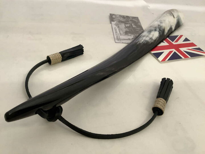 楽天市場】靴べら 英国製 アビーホーン 40cmアップ 本水牛角 with 