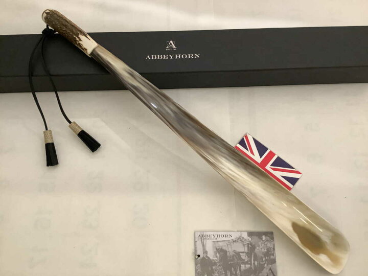 楽天市場】靴べら 英国製 アビーホーン50cmアップ 本水牛角 &鹿角with 