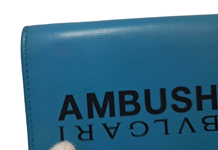 楽天市場】ブルガリ 財布 AMBUSH コラボ セルペンティ 三つ折り ブルー  