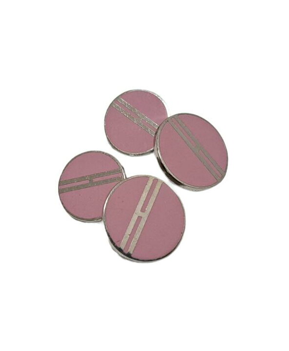楽天市場】美品 エルメス カフス シルバー ピンク Hデザイン H柄 