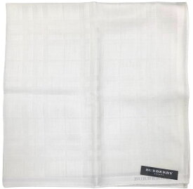 未使用 バーバリー 白 ハンカチ 綿　100％ スカーフ ホワイト　BURBERRY レディース　メンズ 【中古】