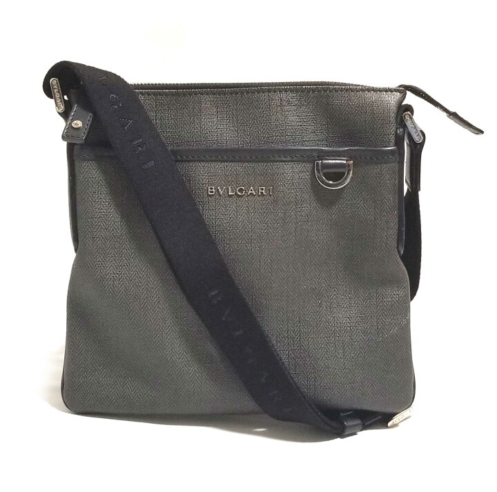 BVLGARI ウィークエンド メッセンジャーバッグ 斜め掛け A4収納 グレー 