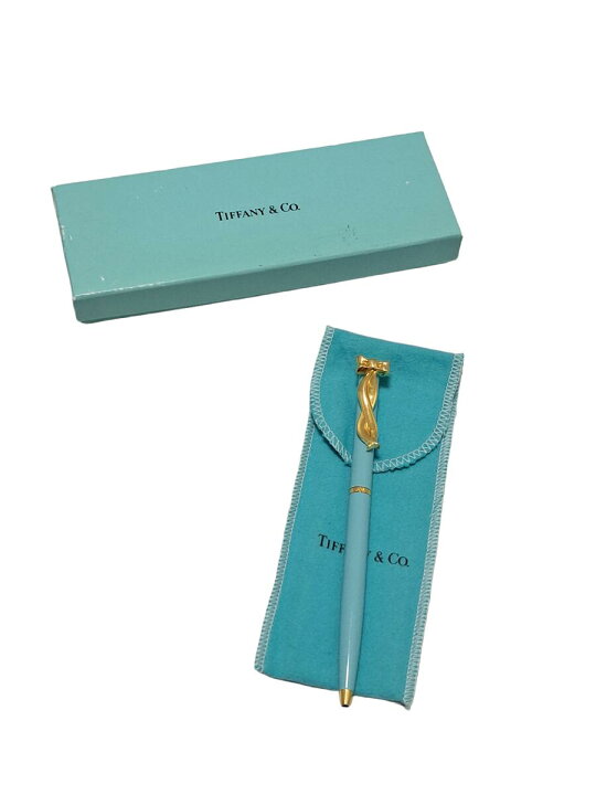 楽天市場】Tiffany&Co. ティファニー ボールペン リボン 水色 ゴールド  