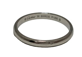 カルティエ Cartier ウエディングリング 結婚指輪 プラチナ 15.5号 56 メンズ レディース 指輪 マリッジリング PT950 メンズ指輪 ブランド 【中古】
