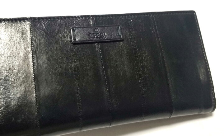 楽天市場】新品同様 グッチ 長財布 イールレザー ウナギ革 財布 メンズ 