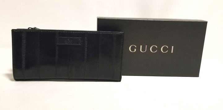 楽天市場】新品同様 グッチ 長財布 イールレザー ウナギ革 財布 メンズ 