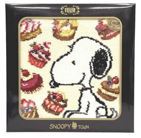 未使用 フェイラー　ミニタオル　シュニール ハンカチ スヌーピー　ケーキ スイーツ FEILER　タオル　Peanuts ピーナツ 　【中古】