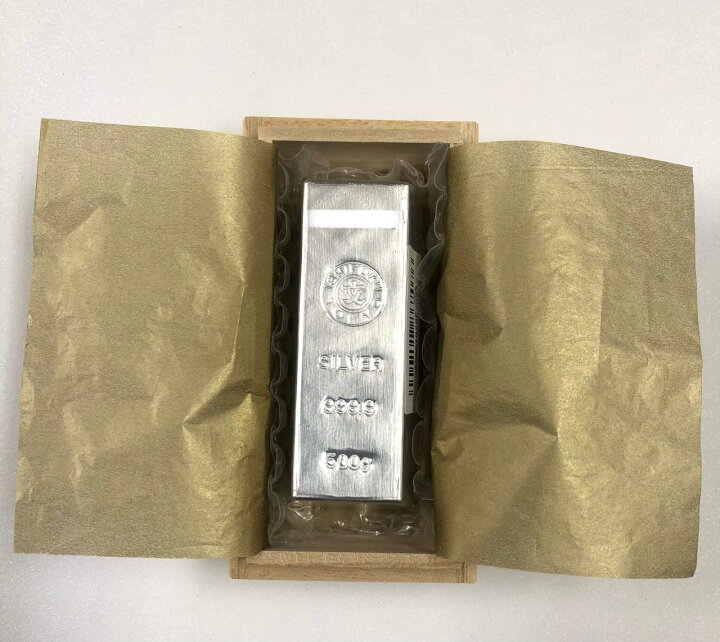 楽天市場】【新品】石福金属興業 純銀 インゴット ingot 500g 桐箱 
