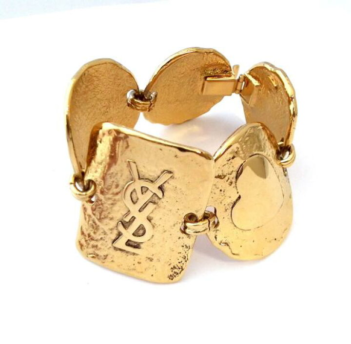 イヴサンローラン アンティーク ゴールド ブレスレット YSL GP アクセサリー イブサンローラン Yves Saint Laurent 【中古】 | ブランディール楽天市場店