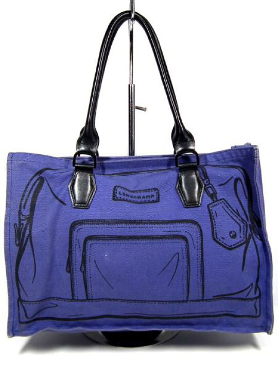 楽天市場】ロンシャン トートバッグ IT BAG トロンプルイユ ブルー 