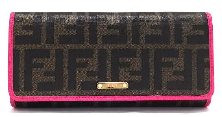 楽天市場】新品同様 フェンディ 長財布 ピンク ズッカ 三つ折り 財布  