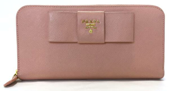 楽天市場】プラダ 長財布 1M0506 リボン 財布 ピンク ラウンド 