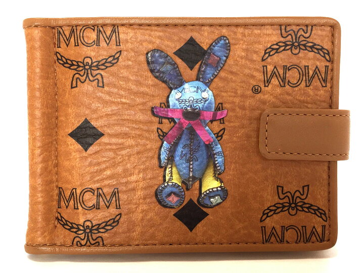 MCMマネークリップ二つ折り札入れ財布ラビットエムシーエムメンズ - 二 