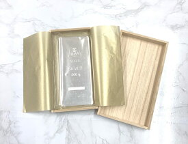 【新品】【未開封】井嶋金銀工業 純銀 インゴット 桐箱付き ingot 500g IJIMA シルバー SV999.9 シルバーインゴット 井嶋　銀【品質保証書付き】