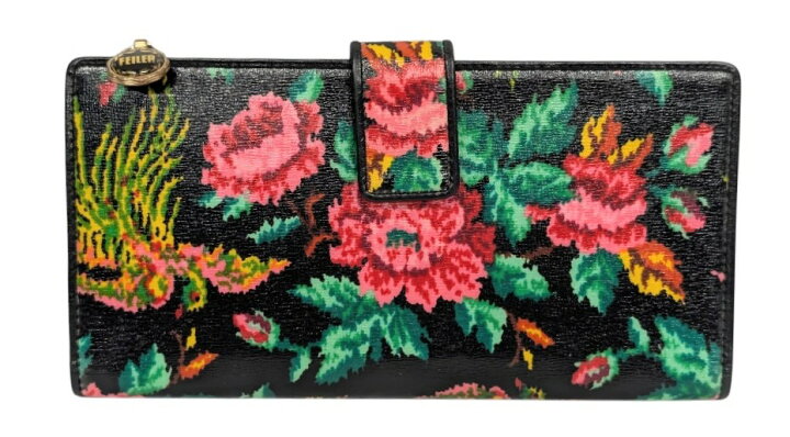 楽天市場】フェイラー 財布 長財布 サイフ 花柄 ブラック 黒 