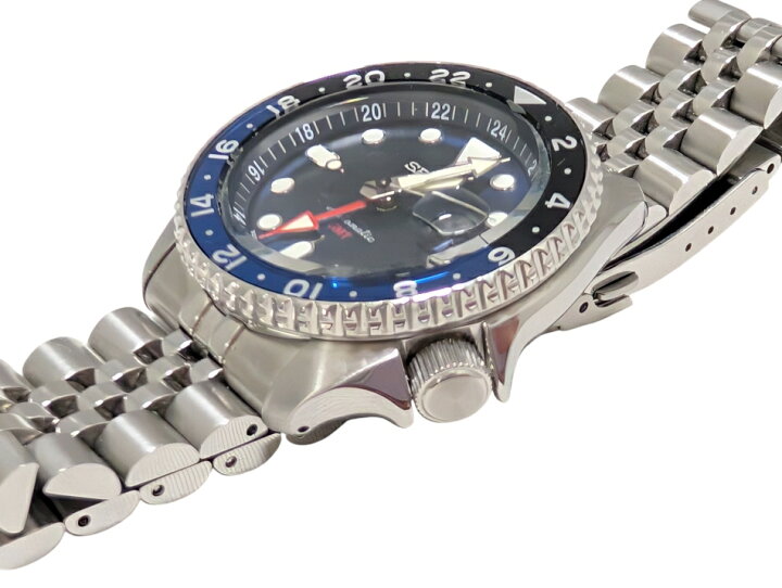 楽天市場】セイコー SEIKO 5 GMT ブルー 青×黒 べセル 4R34-00A0  