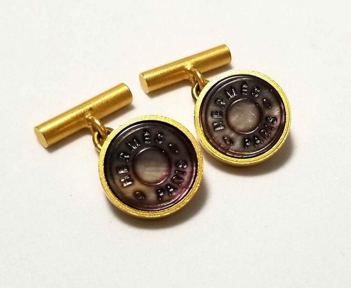 楽天市場】新品同様 エルメス カフス カフリンクス セリエ 