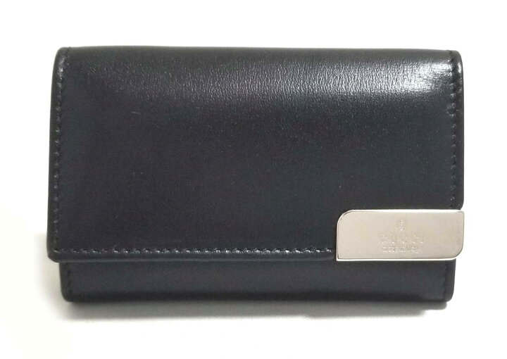 楽天市場】未使用 グッチ キーケース メンズ レザー ブラック 黒 6連 