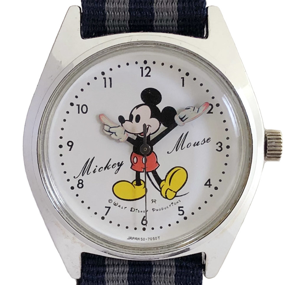 セイコー ディズニータイム ミッキーマウス 腕時計 手巻 5000-7000 メンズ　レディース 時計 SEIKO アンティーク Disney  Time Mickey Mouse 【中古】 | ブランディール楽天市場店