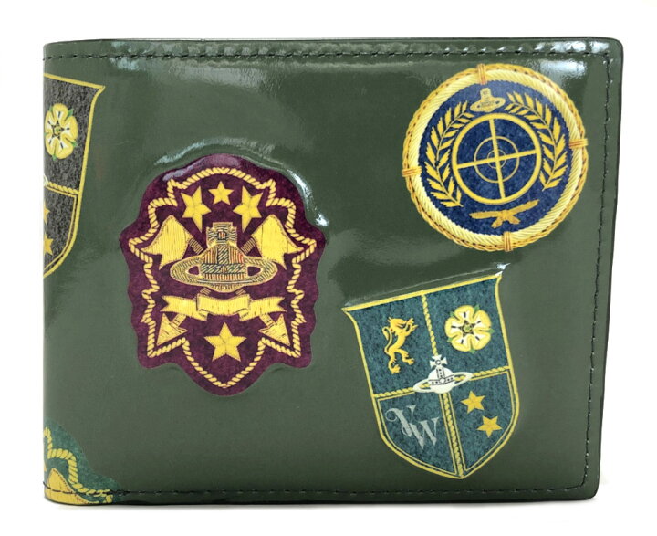 楽天市場 ほぼ新品 未使用 ヴィヴィアンウエストウッド 財布 二つ折り財布 メンズ レディース オーブ エンブレム グリーン カーキ 緑 ワッペン 紋章 Vwk350 Vivienne Westwood ヴィヴィアン 中古 ブランディール楽天市場店