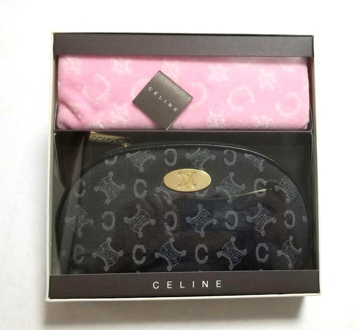 楽天市場 未使用 訳あり セリーヌ ポーチ ハンドタオル セット ピンク ブラック ｃｅｌｉｎｅ ギフト マカダム ハンカチ 中古 ブランディール楽天市場店