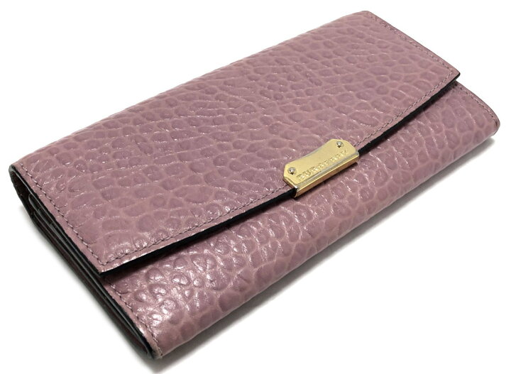 楽天市場】美品 バーバリー 長財布 レザー 型押し ピンク 財布 