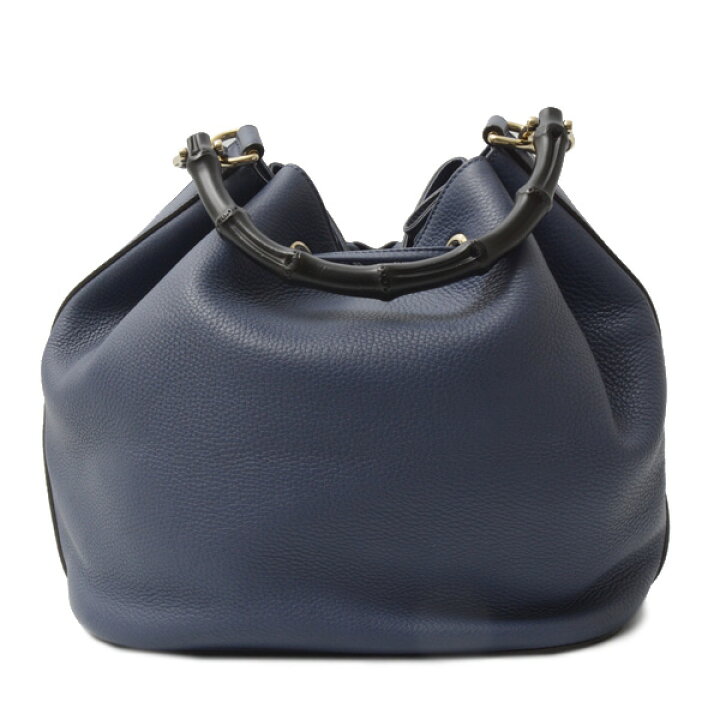 グッチ バンブー ハンドバッグ ショルダーバッグ 2WAY 387613 ブルー 