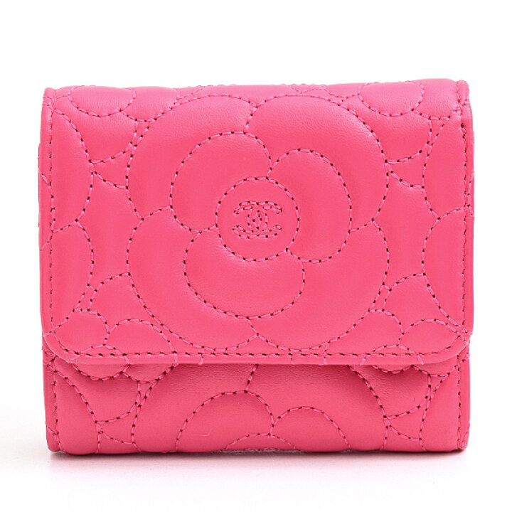 楽天市場】シャネル 財布 レディース カメリア 三つ折り財布  