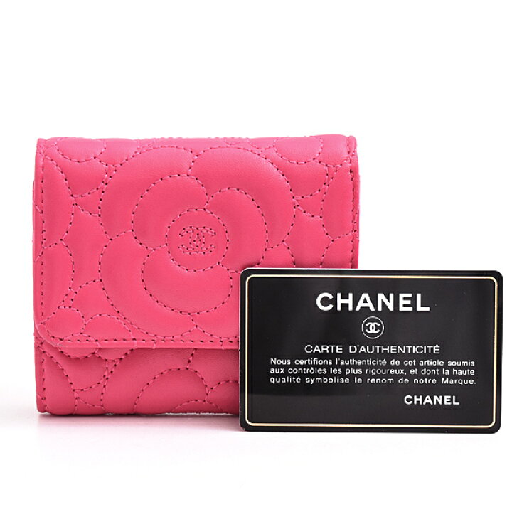 楽天市場】シャネル 財布 レディース カメリア 三つ折り財布  