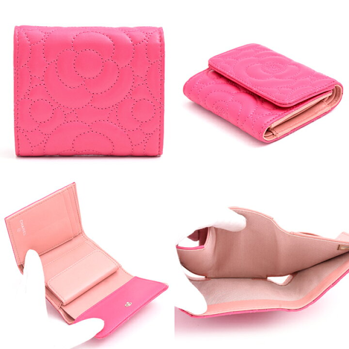 楽天市場】シャネル 財布 レディース カメリア 三つ折り財布  