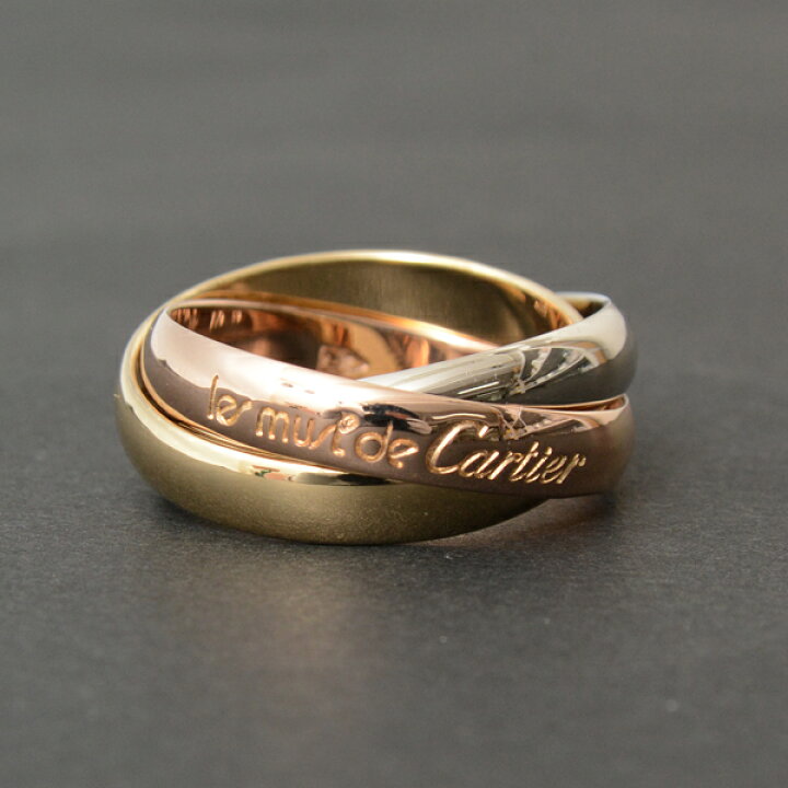 楽天市場】カルティエ 指輪 レディース トリニティリング 50号 実寸10  