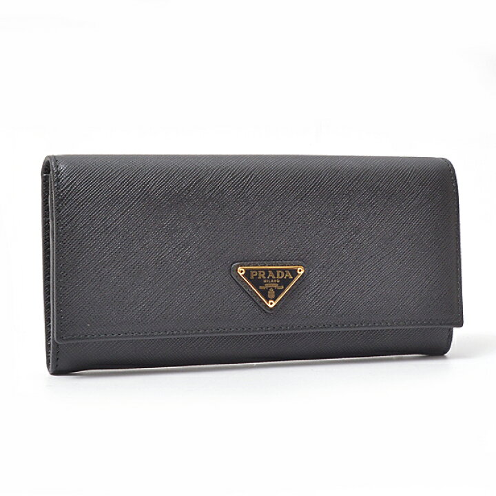 楽天市場】プラダ PRADA サフィアーノ 二つ折り長財布 1MH132 ネーロ 