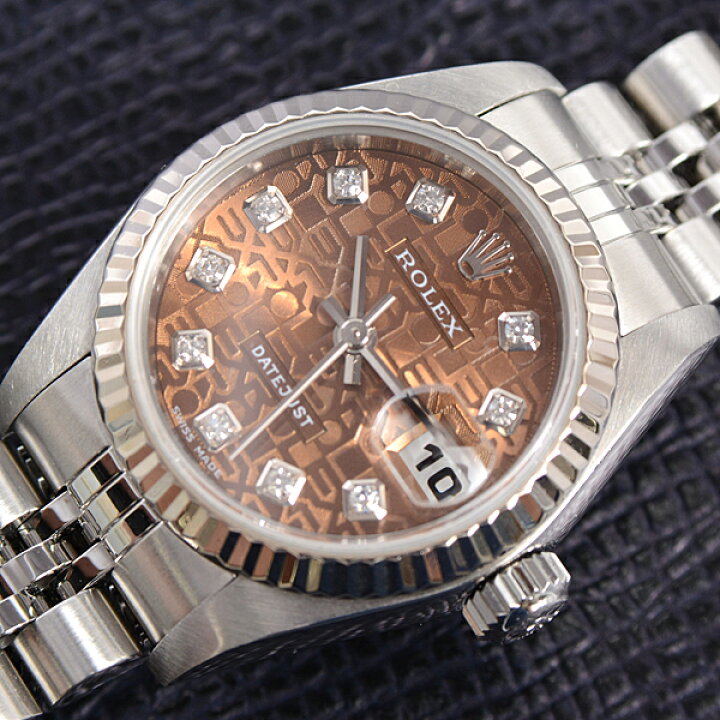 楽天市場】ロレックス ROLEX 79174G デイトジャスト 10Pダイヤ ハバナ  