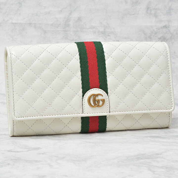 楽天市場】グッチ GUCCI GGマーモント スナップ長財布 ホワイト 