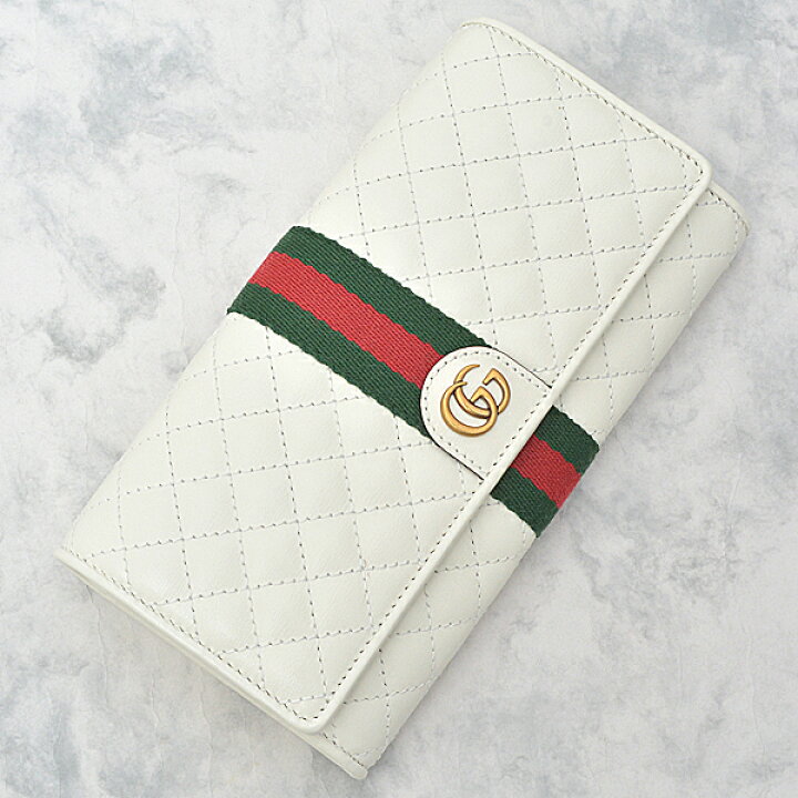 楽天市場】グッチ GUCCI GGマーモント スナップ長財布 ホワイト 