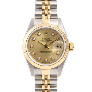 ロレックス ROLEX 69173G デイトジャスト 10Pダイヤ レディース 自動巻 T番 SS×750YG ステンレス イエローゴールド【中古】