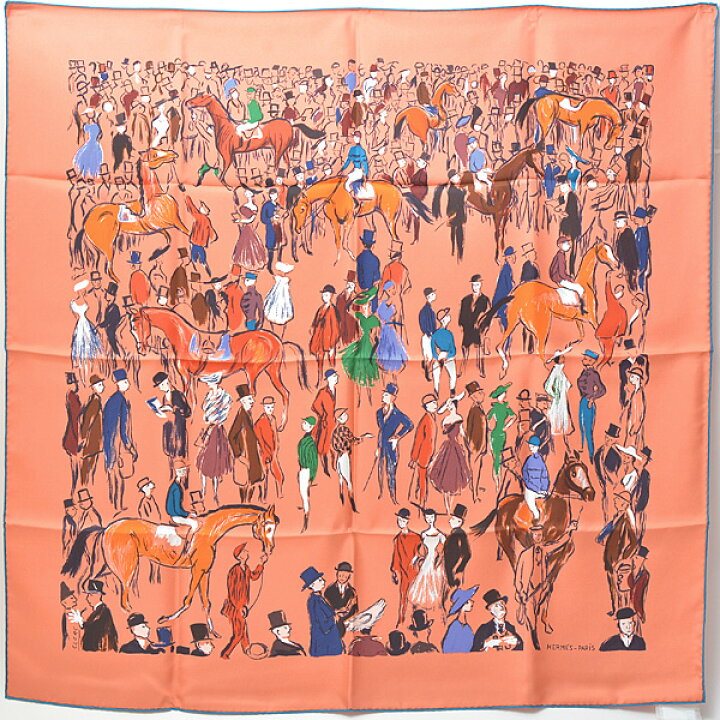 楽天市場】エルメス HERMES カレ90 PADDOK 「パドック」 シルク100  