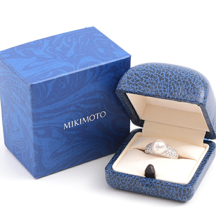 楽天市場】ミキモト MIKIMOTO PT950 パール ダイヤ リング 9号 