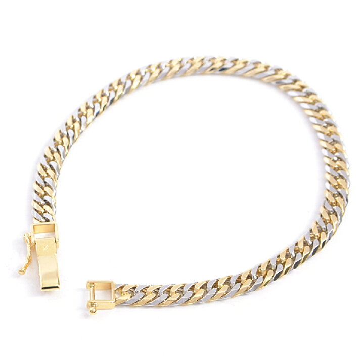 楽天市場】喜平 ブレスレット K18×PT850 6面カット ダブル 20g 20cm  