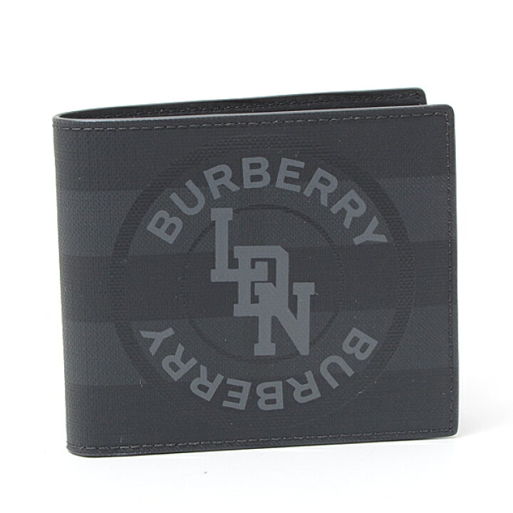 楽天市場】バーバリー BURBERRY 二つ折り財布 PVC ダークグレー系 