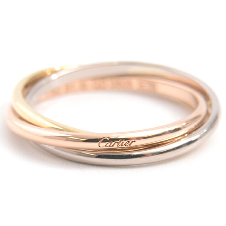 楽天市場】カルティエ Cartier トリニティ リング 3連 細タイプ 1.4mm  