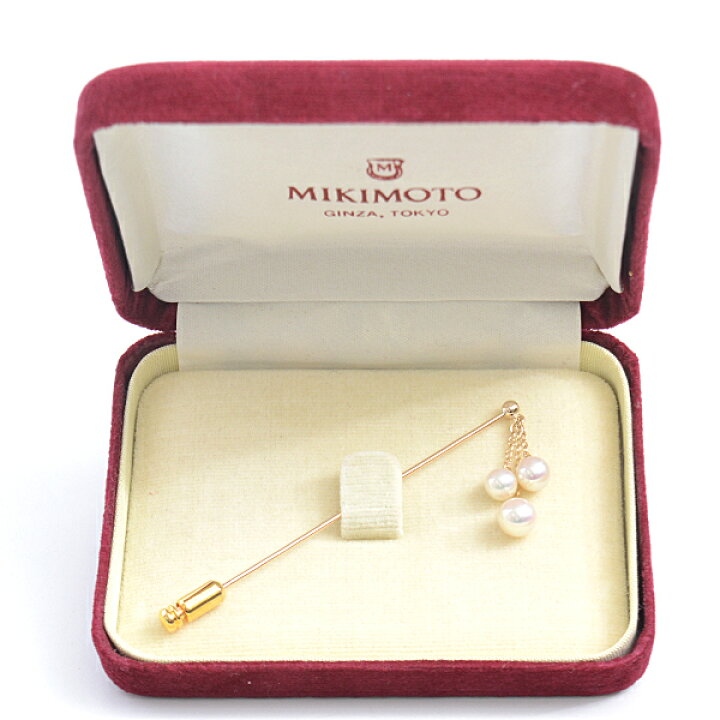 楽天市場】ミキモト MIKIMOTO K14 3P スイングパール ピン ブローチ 