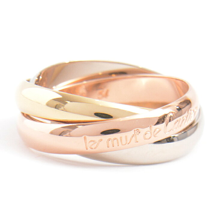 楽天市場】カルティエ Cartier トリニティ リング 3連 3.3mm幅 54号  