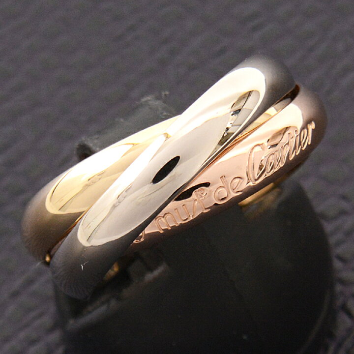 楽天市場】カルティエ Cartier トリニティ リング 3連 3.3mm幅 54号  